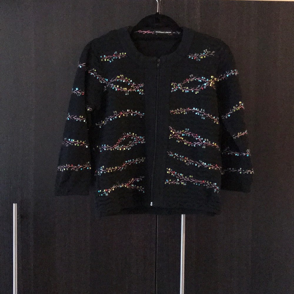 Sequined Michael Simon Set -Shell & Matching Shirt - image 1